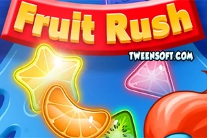 Fargerik illustrasjon med fruktstykker som stjernefrukt, appelsinbåt, kiwi og designelementer på blå bakgrunn