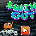 To fargerike animasjonsfigurer med teksten Swing Out!